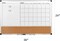 VUSIGN Monthly Calendar Whiteboard Dry Erase Cork Board Combo, 24" x 36" Planning Board, Silver Aluminium Frame